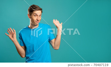 confused male portrait refusal gesture so what confused male portrait refusal gesture so what 70487119