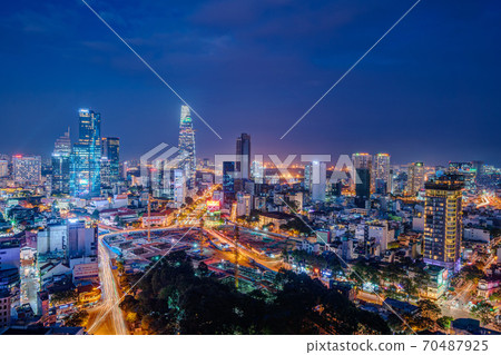 [越南]胡志明市的夜景 70487925
