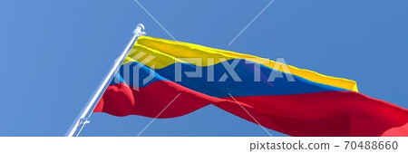 3D rendering of the national flag of Colombia waving in the wind 3D rendering of the national flag of Colombia waving in the wind 70488660