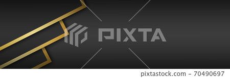 Modern abstract header with black and gold... - Stock Illustration ...
