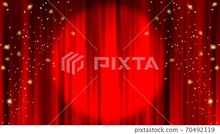 Spotlight confetti red curtain drape curtain 70492119