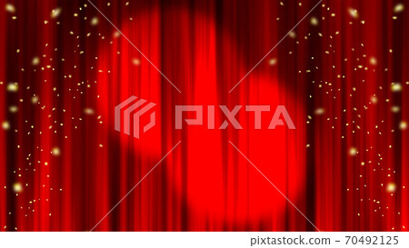 Spotlight confetti red curtain drape curtain 70492125