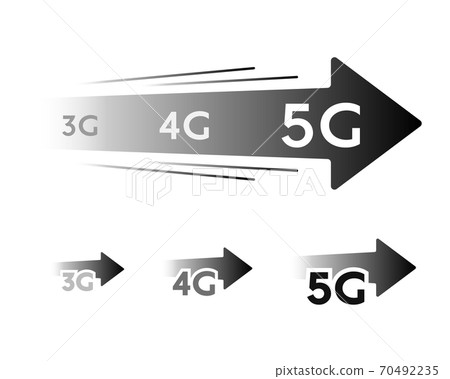 Illustration of 3G, 4G, 5G transition / arrow / - Stock Illustration  [70492235] - PIXTA