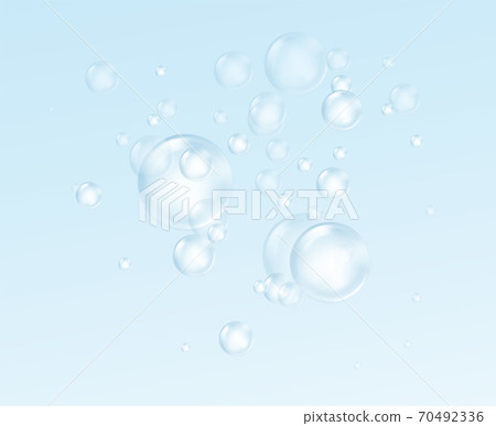 Realistic soap bubble isolated on transparent background. Real transparency effect. Water foam bubbles set. Vector illustration Realistic soap bubble isolated on transparent background. Real transparency effect. Water foam bubbles set. Vector illustration 70492336