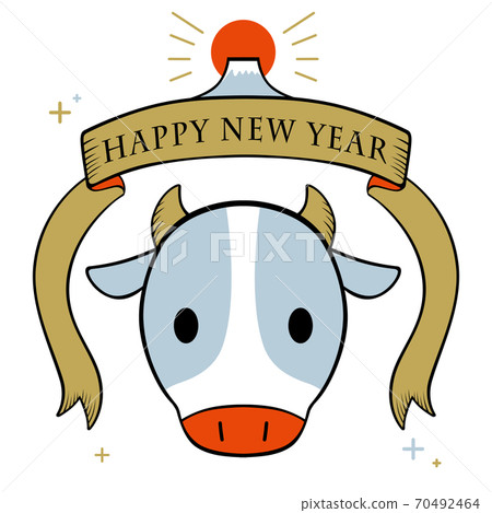 2021 New Year's card material Ox 2021 New Year's card material Ox 70492464