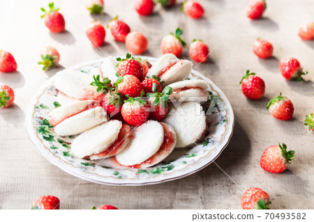 Summer Autumn Strawberry Summer Tiara and Strawberry Jam Sandwich 70493582