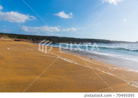 Golden sand in Porto Ferro beach Golden sand in Porto Ferro beach 70495095