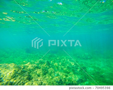 Rocks and sand in Alghero seabed 70495398