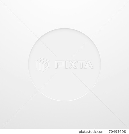 紙模型---白色正方形中的圓孔[1：1] 70495608