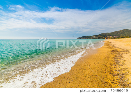 Colorful shore in Solanas beach 70496049