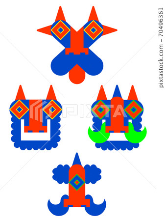 Demon face set Demon face set 70496361