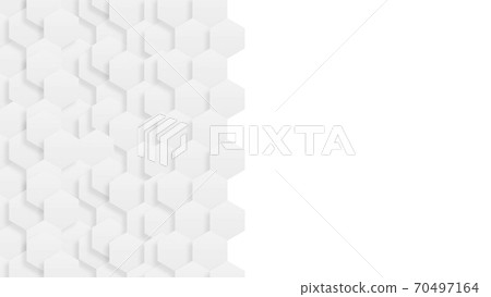 Abstract background material with a three-dimensional honeycomb pattern [16: 9] 70497164
