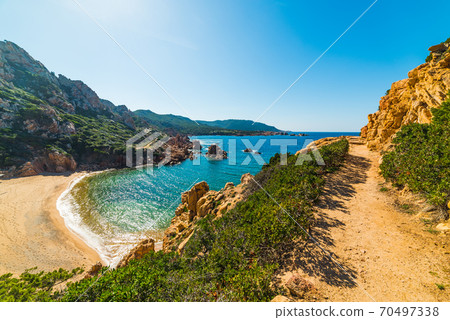 Li Cossi beach in Costa Paradiso 70497338