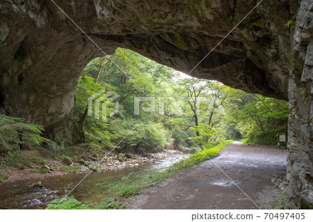 天然的石灰石大橋,橫跨著著名的帝雪河(帝雪峽) 天然的石灰石大橋,橫跨著著名的帝雪河(帝雪峽) 70497405