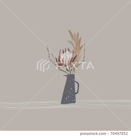 Protea, Grevillea Gold and Pitcher 70497852