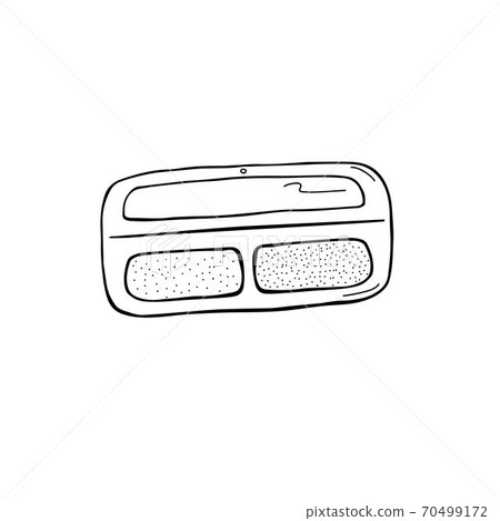 Single contouring palette sign. Sketch simple Single contouring palette sign. Sketch simple 70499172