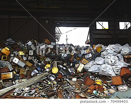 Garbage painting style in the warehouse Garbage painting style in the warehouse 70499403