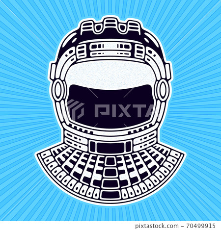 Spaceman suit. Modern space logo. Monochrome emblem. 70499915