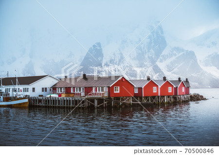 Hamnoy fishing village, spring time, Lofoten Islands, Norway Hamnoy fishing village, spring time, Lofoten Islands, Norway 70500846