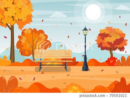 beautiful autumn city park 70501021