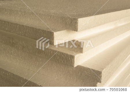 foam sheets are stacked on top of each other. building material foam sheets are stacked on top of each other. building material 70501068
