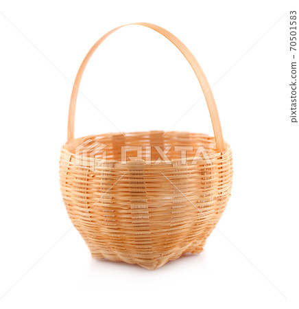 wicker basket isolated on white background 70501583