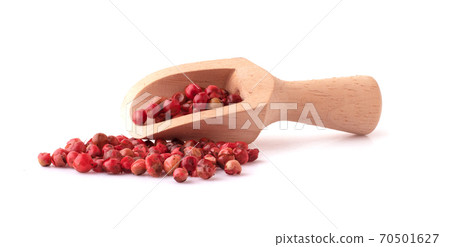 dried pink peppers isolated on white dried pink peppers isolated on white 70501627