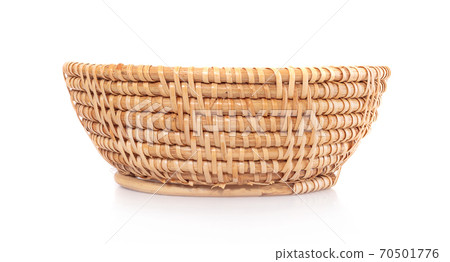 vintage weave wicker basket isolated on white background vintage weave wicker basket isolated on white background 70501776