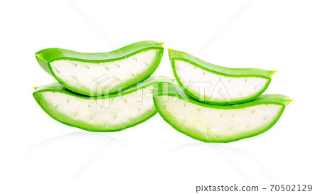 Aloe vera sliced isolated on white background Aloe vera sliced isolated on white background 70502129