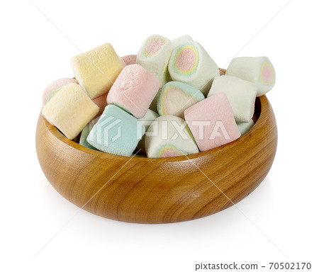 colorful marshmallows candy isolated on white background 70502170