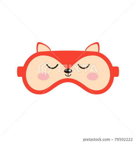sleep-mask-with-cute-fox-face-sign-stock-illustration-70502222-pixta