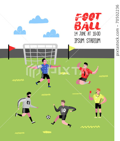 Soccer Cartoon Players Doodle. Football Player Soccer Cartoon Players Doodle. Football Player 70502236
