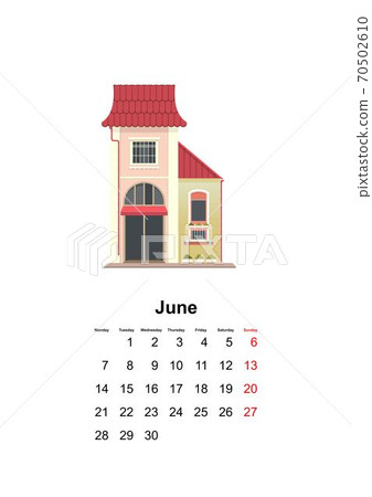 vertical wall calendar page for month 2021 70502610