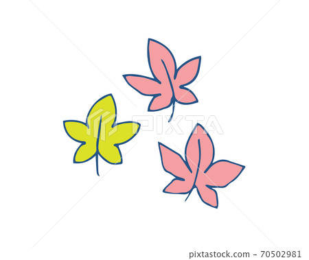 Handwritten style: Illustration of autumn leaves 70502981