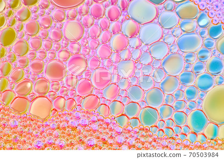 Soap and oil bubbles macro Soap and oil bubbles macro 70503984