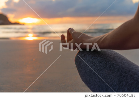 Yoga meditation, woman meditating Yoga meditation, woman meditating 70504185