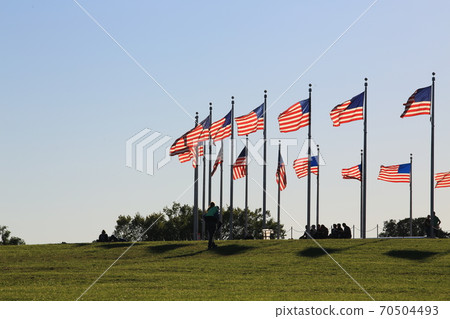 US FLAG with the blue sky 70504493