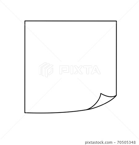 便條紙白空白廣場 70505348