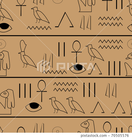 Egyptian hieroglyphs pattern Egyptian hieroglyphs pattern 70505576