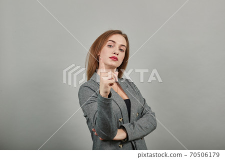 Hand pointer forefinger pointing up. Index finger to show direction. Choosing 70506179