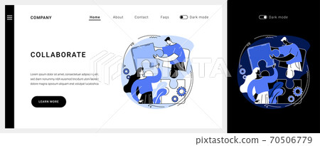 Collaboration vector concept landing page. 70506779