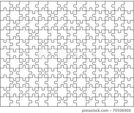 llustration of big white puzzle, separate pieces llustration of big white puzzle, separate pieces 70506908