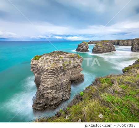 Beach of the Cathedrals, Galicia, Spain 70507085