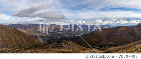 Beautiful View of Scenic Landscape and Snowy Mountains 70507403