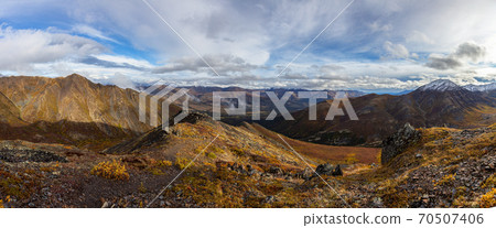 Beautiful View of Scenic Landscape and Snowy Mountains Beautiful View of Scenic Landscape and Snowy Mountains 70507406