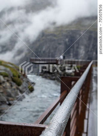 Trollstigen road serpentine viewpoint in Norway 70507656