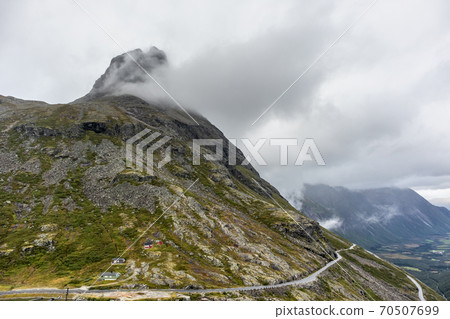 Famous norwegian mountains road Trollstigen 70507699