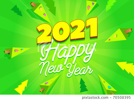 21 Happy New Year Banner Event 21 Poster Stock Illustration