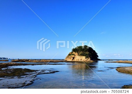 天神崎燈塔在早上 70508724