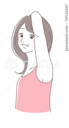 側面光滑的女人 70510301